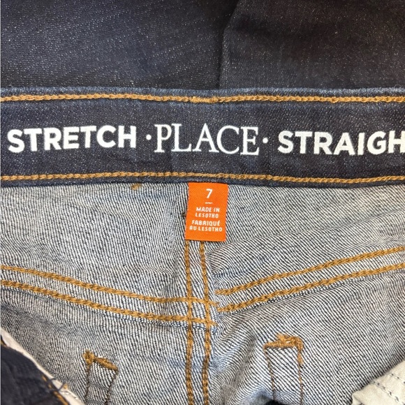 The Children’s Place Kids Adjustable Waist Tabs Stretch Denim Straight Jeans | 7 - Picture 4 of 6